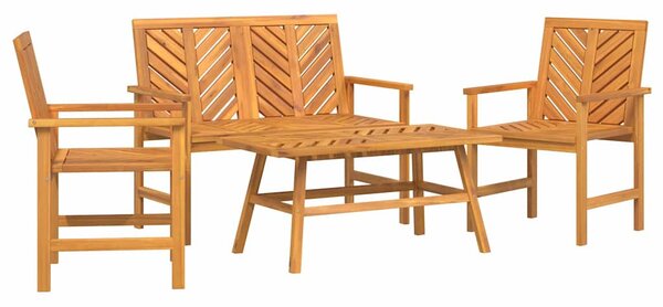 Zahradní lounge set 4 ks Hnědá Masivní akátové dřevo 3154127
