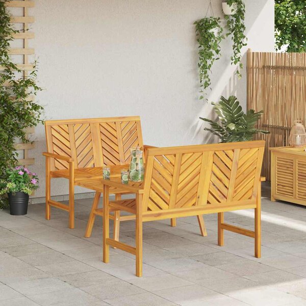 Zahradní lounge set 3 ks Hnědá Masivní akátové dřevo 3154128