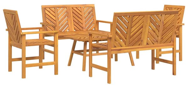 Zahradní lounge set 5 ks Hnědá Masivní akátové dřevo 3154129