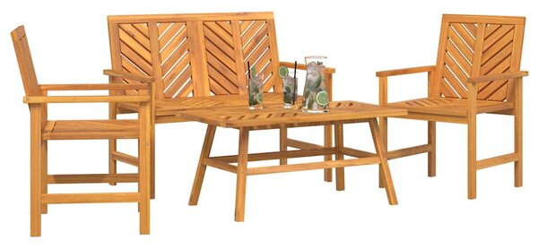 Zahradní lounge set 4 ks Hnědá Masivní akátové dřevo 3154127