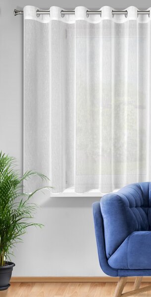 ZÁCLONA NA KROUŽCÍCH SONIA 300X145 CM BÍLÁ