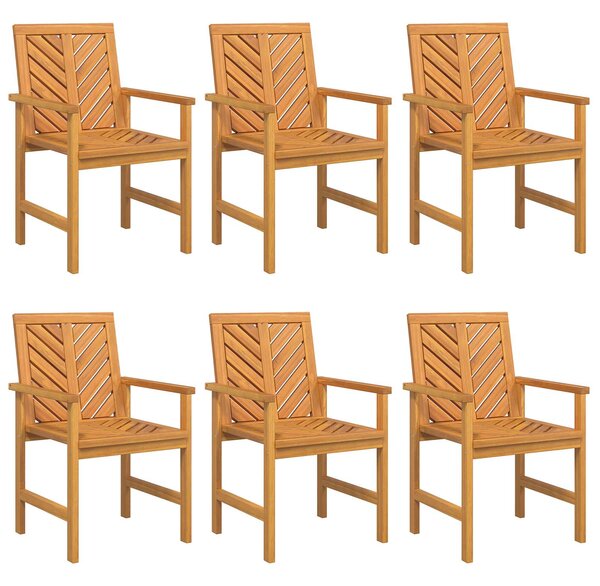 Jídelní židle 6 ks Přírodní Masivní akátové dřevo 3154132