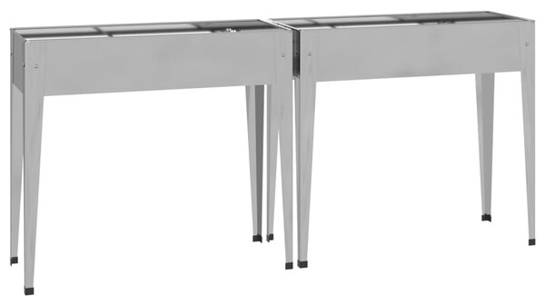Zahradní truhlíky 2 ks pozinkovaná ocel 3154236