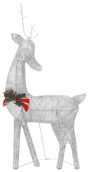Vánoční sobi 6 ks stříbrní studené bílé LED diody síťovina 3154248