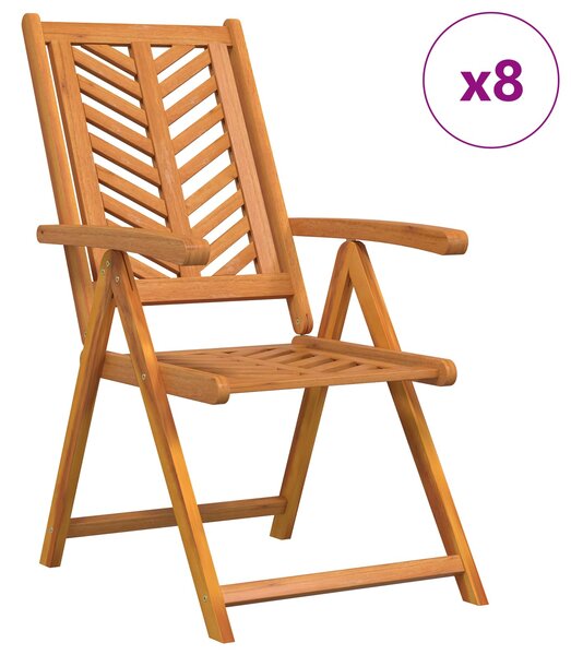 Zahradní křeslo 8 ks Hnědá Masivní akátové dřevo 3154136