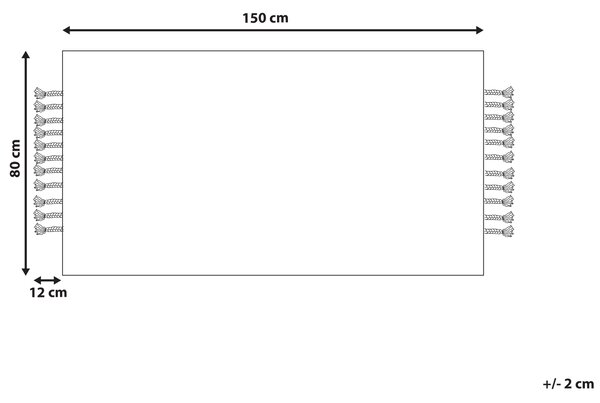 Koberec ORTAOBA Béžová 80 x 150 cm Juta