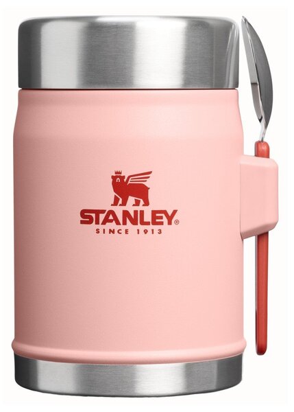 Broskvová termoska na jídlo z nerezové oceli 400 ml Legendary Food Jar + Spork Peach Rose – Stanley