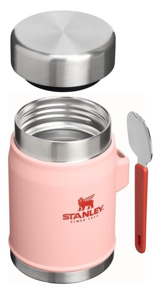 Broskvová termoska na jídlo z nerezové oceli 400 ml Legendary Food Jar + Spork Peach Rose – Stanley