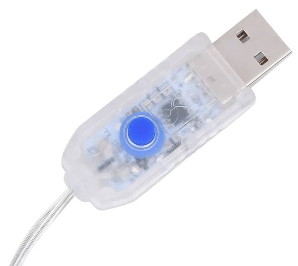Vánoční sobi 4 ks 160 modrých LED diod akryl 3154258