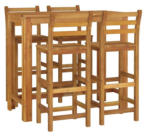 5dílný zahradní barový set masivní akáciové dřevo 3154396