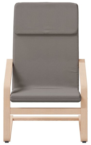 Relaxační křeslo s podnožkou taupe textil 3154418