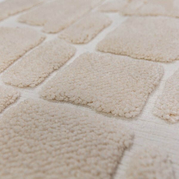 Krémový běhoun 80x300 cm Esra Cobbled – Flair Rugs