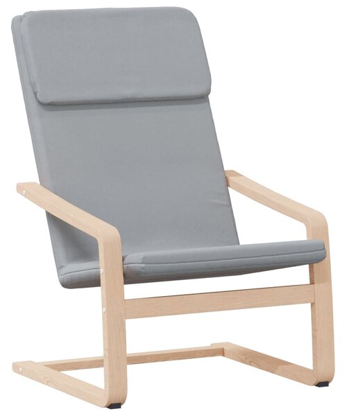 Relaxační křeslo s podnožkou světle šedé textil 3154413