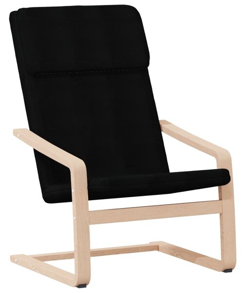 Relaxační křeslo s podnožkou černé textil 3154416