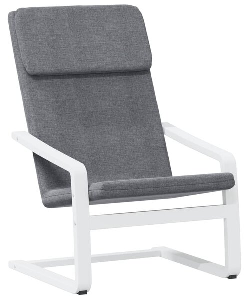 Relaxační křeslo s podnožkou tmavě šedé textil 3154414
