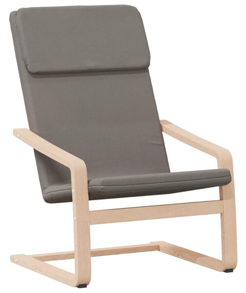 Relaxační křeslo s podnožkou taupe textil 3154418