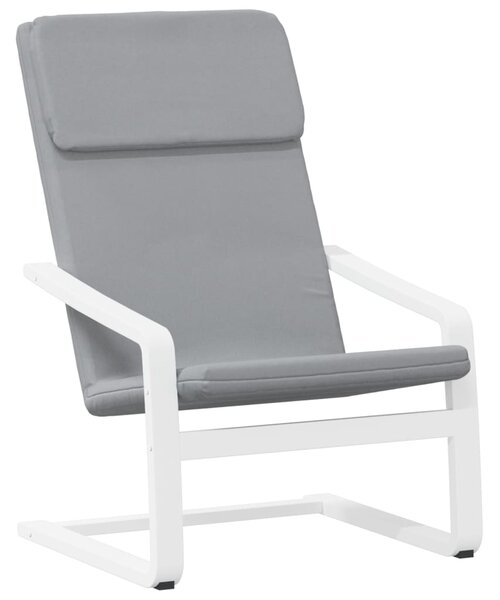 Relaxační křeslo s podnožkou světle šedé textil 3154415