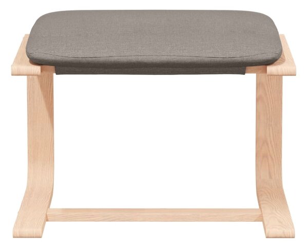 Relaxační křeslo s podnožkou taupe textil 3154418