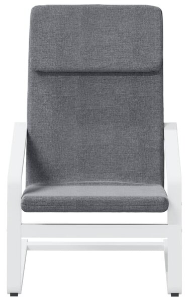 Relaxační křeslo s podnožkou tmavě šedé textil 3154414