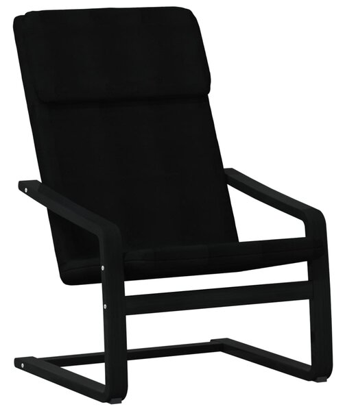 Relaxační křeslo s podnožkou černé textil 3154419