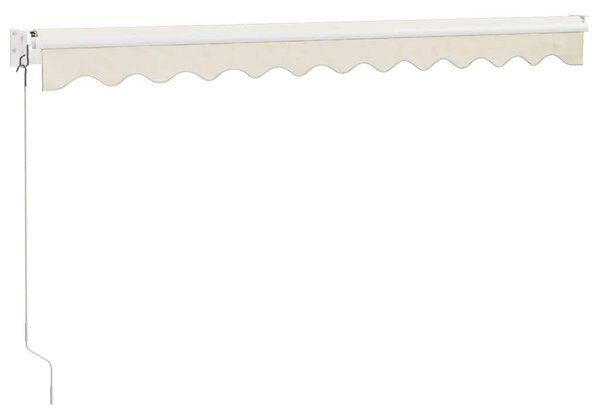 Zatahovací markýza krémová 3 x 2,5 m textil a hliník 3154426