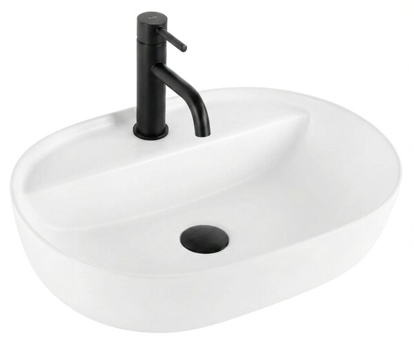 Rea Aura 51, umyvadlo na desku 505x385x135 mm, bílá matná, REA-U7340