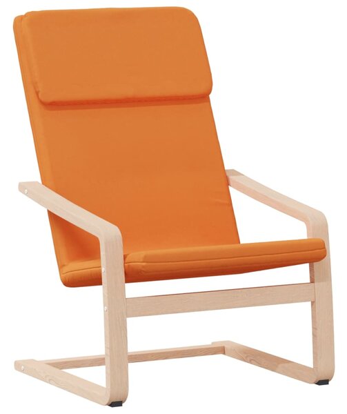 Relaxační křeslo s podnožkou tmavě žluté textil 3154420