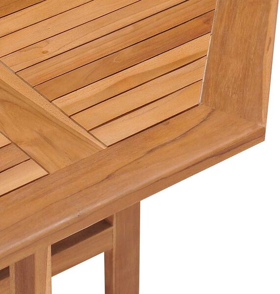 Skládací zahradní jídelní stůl 90 x 90 x 75 cm masivní teak 315447