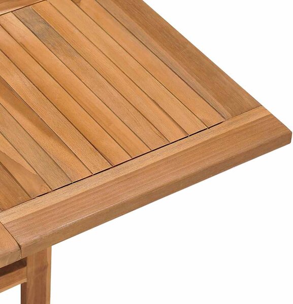 Skládací zahradní jídelní stůl 90 x 90 x 75 cm masivní teak 315448