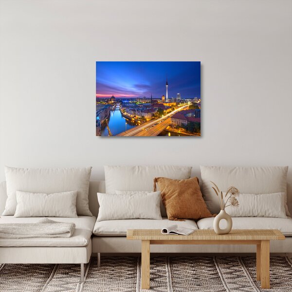 Skleněný obraz - Modré nebe nad Berlínem (70x50 cm)