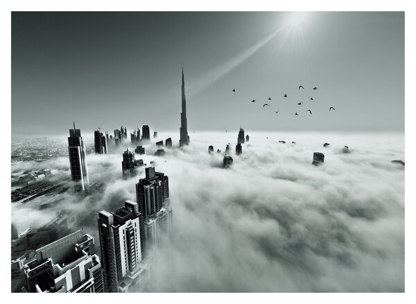 Skleněný obraz - Mrakodrapy v Dubai (70x50 cm)