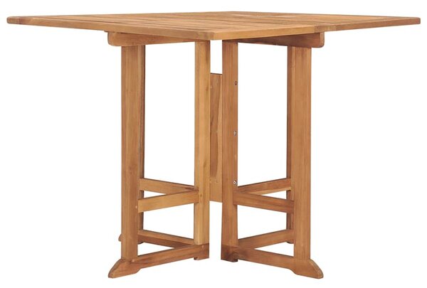 Skládací zahradní jídelní stůl 90 x 90 x 75 cm masivní teak 315448