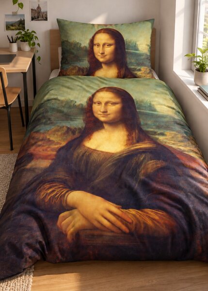 3d povlečení Mona Lisa bavlna 140x200 cm