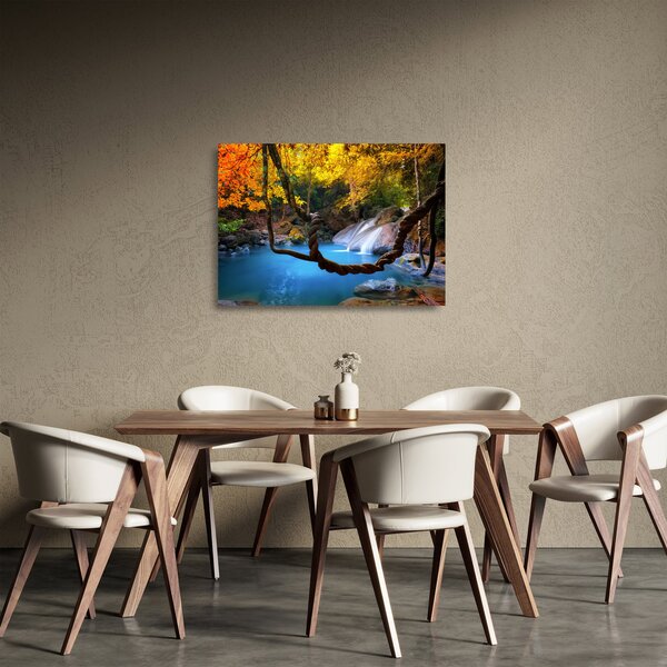 Skleněný obraz - Vodopády v Asii (70x50 cm)