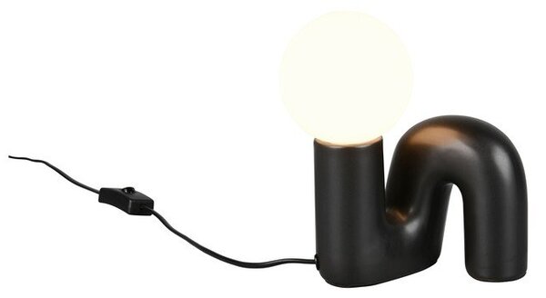Černá keramická stolní lampa (výška 21,5 cm) Quinn – Reality
