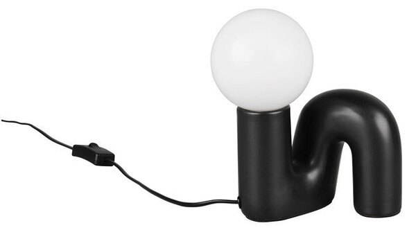 Černá keramická stolní lampa (výška 21,5 cm) Quinn – Reality