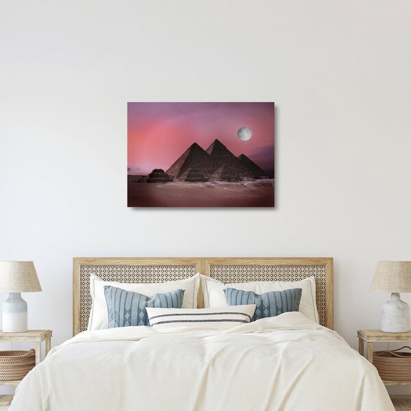 Skleněný obraz - Pyramidy Giza, Egypt (70x50 cm)