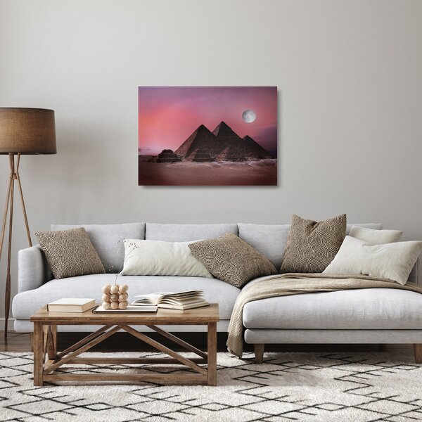 Skleněný obraz - Pyramidy Giza, Egypt (70x50 cm)
