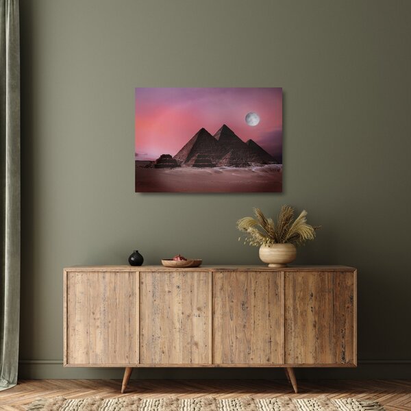 Skleněný obraz - Pyramidy Giza, Egypt (70x50 cm)