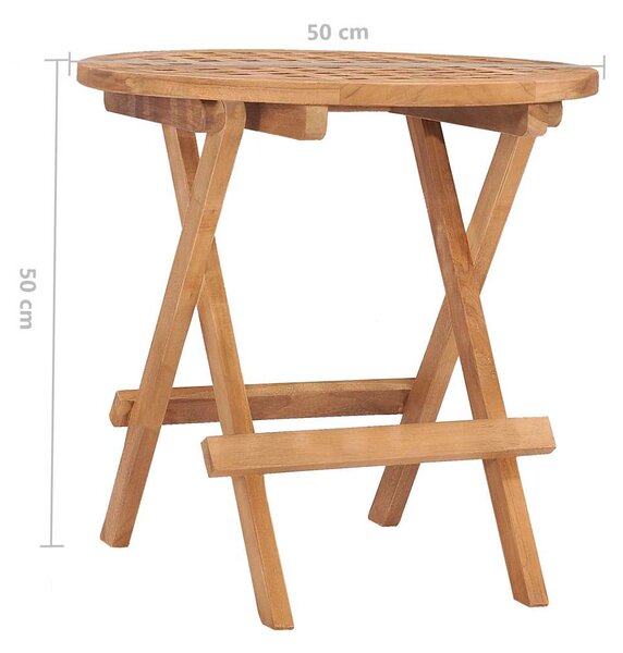 Skládací zahradní stolek 50 x 50 x 50 cm masivní teakové dřevo 315452