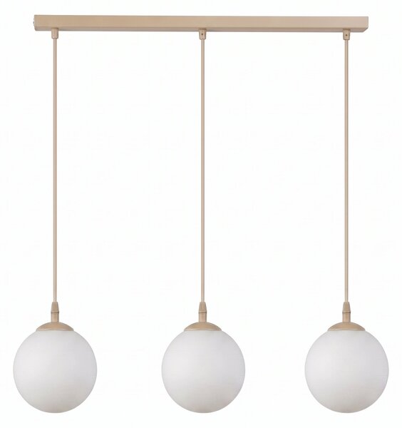 Závěsné svítidlo COSMO 3 – moka, opálové sklo, 3× E14, šířka 70 cm