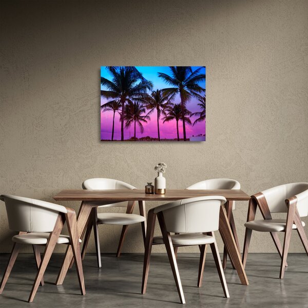 Skleněný obraz - Palmy v Miami (70x50 cm)
