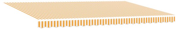 Zatahovací markýza žlutá a bílá 5 x 3 m textil a hliník 3154560
