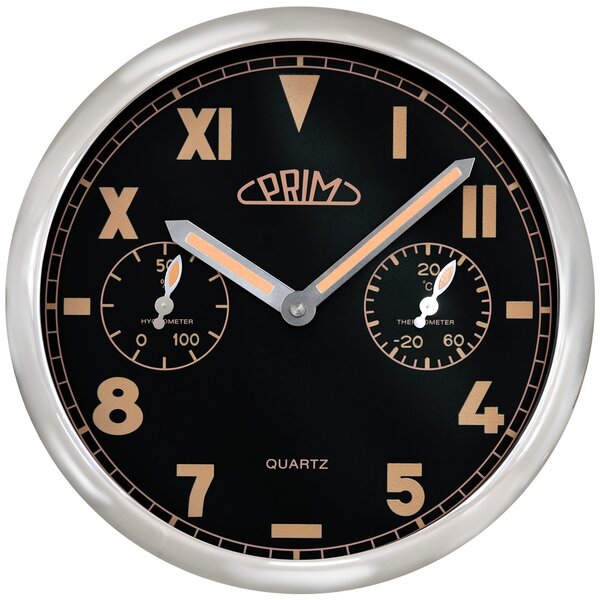 PRIM Multifunkční nástěnné hodiny PRIM v oblíbeném retro designu E04P.3105.7190
