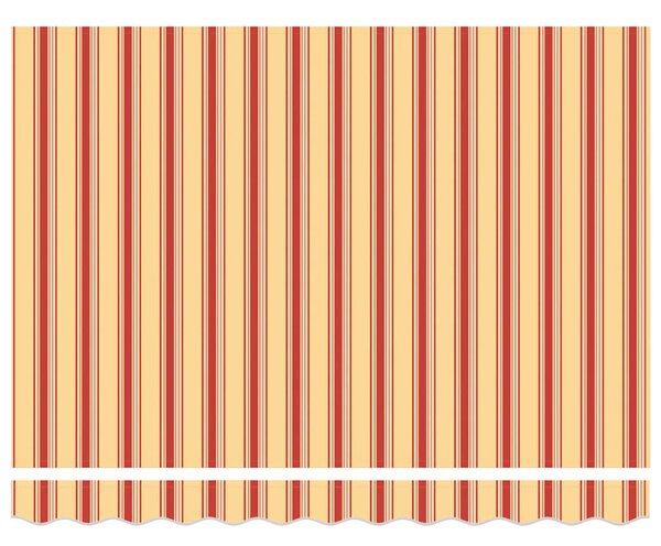 Zatahovací markýza žlutá a bílá 3 x 2,5 m textil a hliník 3154606