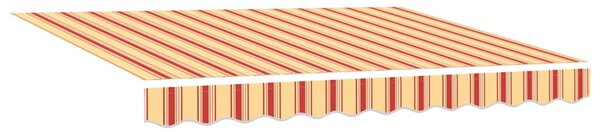 Zatahovací markýza žlutá a bílá 3 x 2,5 m textil a hliník 3154606
