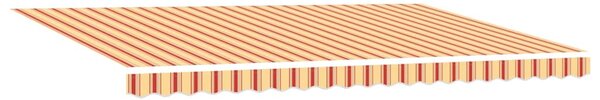 Zatahovací markýza žlutá a bílá 5 x 3 m textil a hliník 3154610