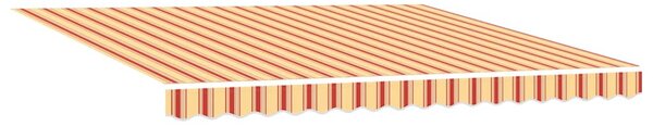 Zatahovací markýza žlutá a bílá 4,5 x 3 m textil a hliník 3154609
