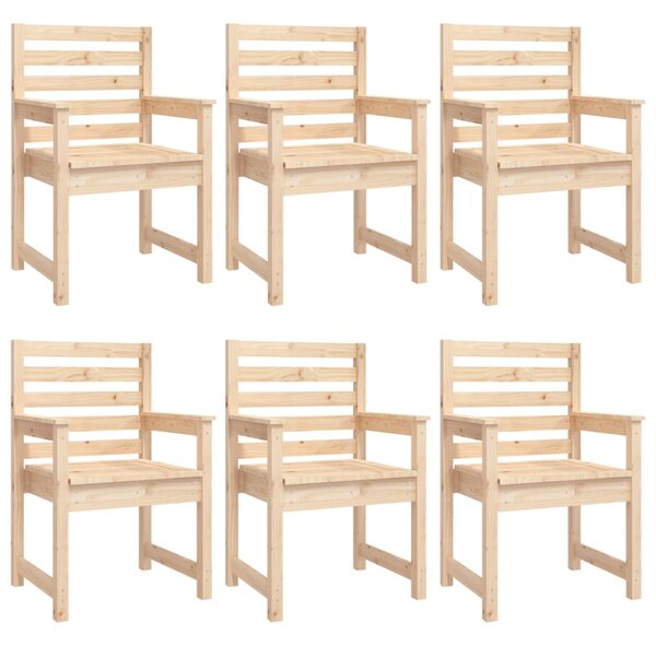 7dílný zahradní jídelní set masivní borové dřevo 3154713