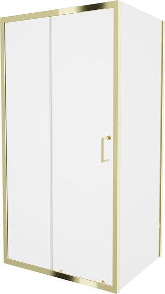 Mexen Apia sprchový kout, posuvné dveře, 90 x 70 cm, transparentní, zlatá - 840-090-070-50-00